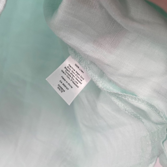 Talbots 100% Linen V-Neck Tunic Top Size petite Medium M - Picture 3 of 4